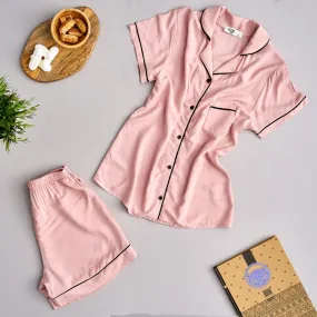 Women summer pajama set Cashmere buttoned shirt   shorts