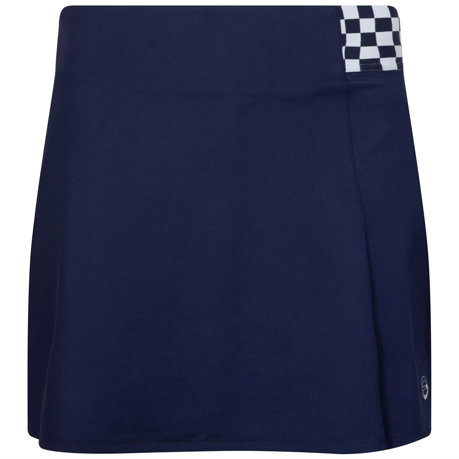 Womens Checkered Skirt Navy/White - SS23