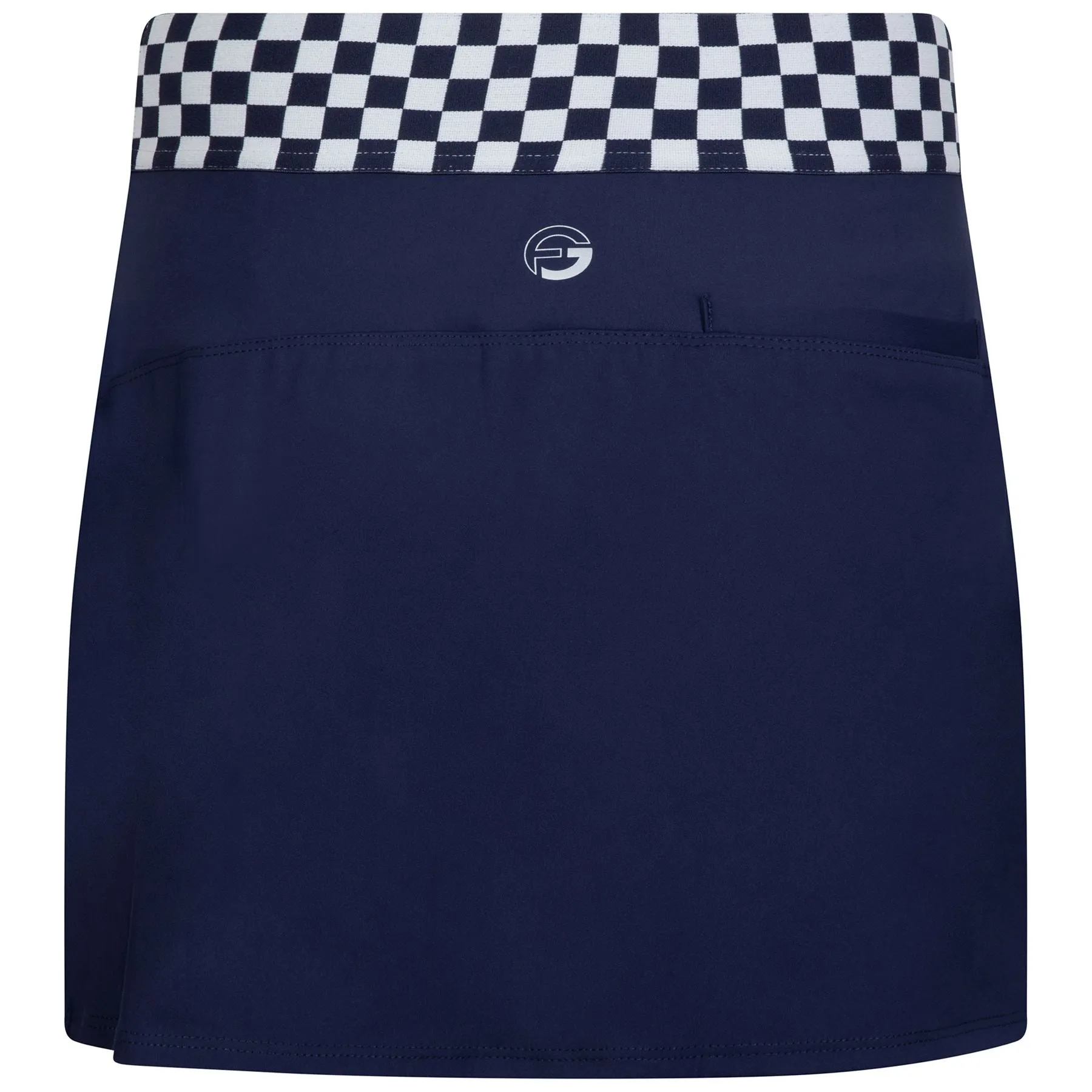 Womens Checkered Skirt Navy/White - SS23