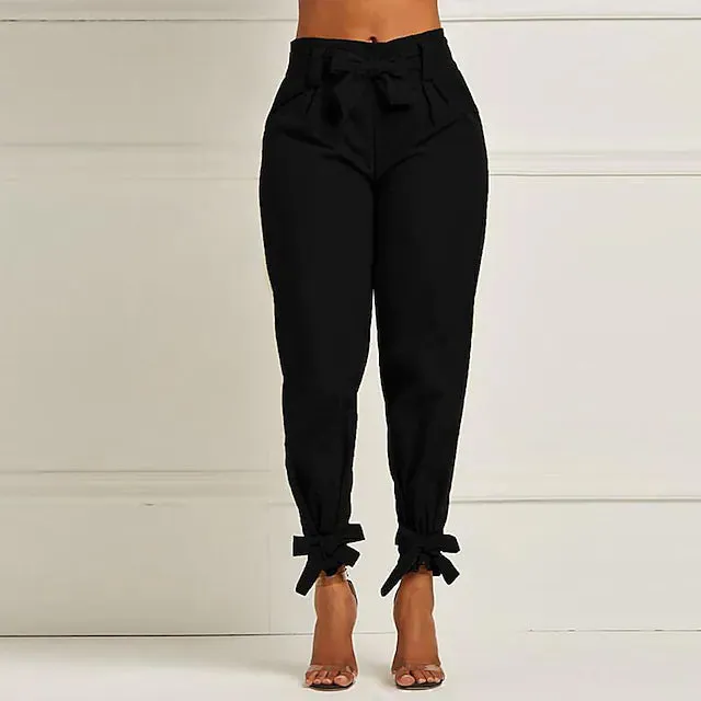 Women's Fashion Drawstring Ankle Trousers