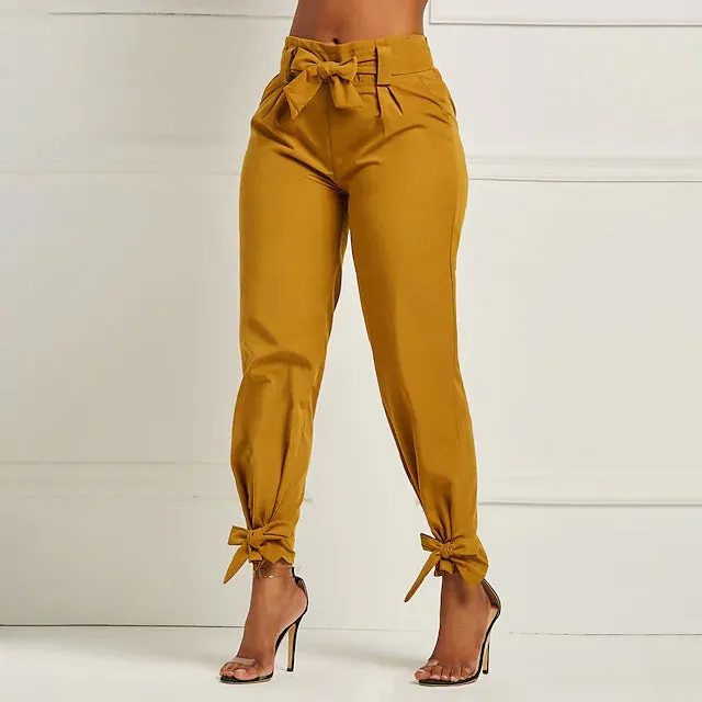 Women's Fashion Drawstring Ankle Trousers