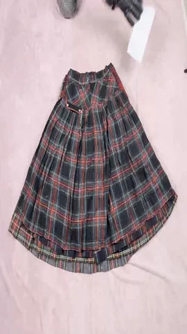 Y2K WOOL CHECKERED SKIRTS (RE-001)